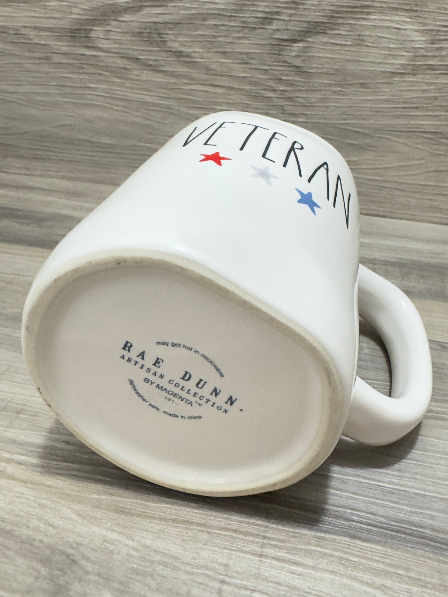 Rae Dunn Veteran Watercolor Stars Mug