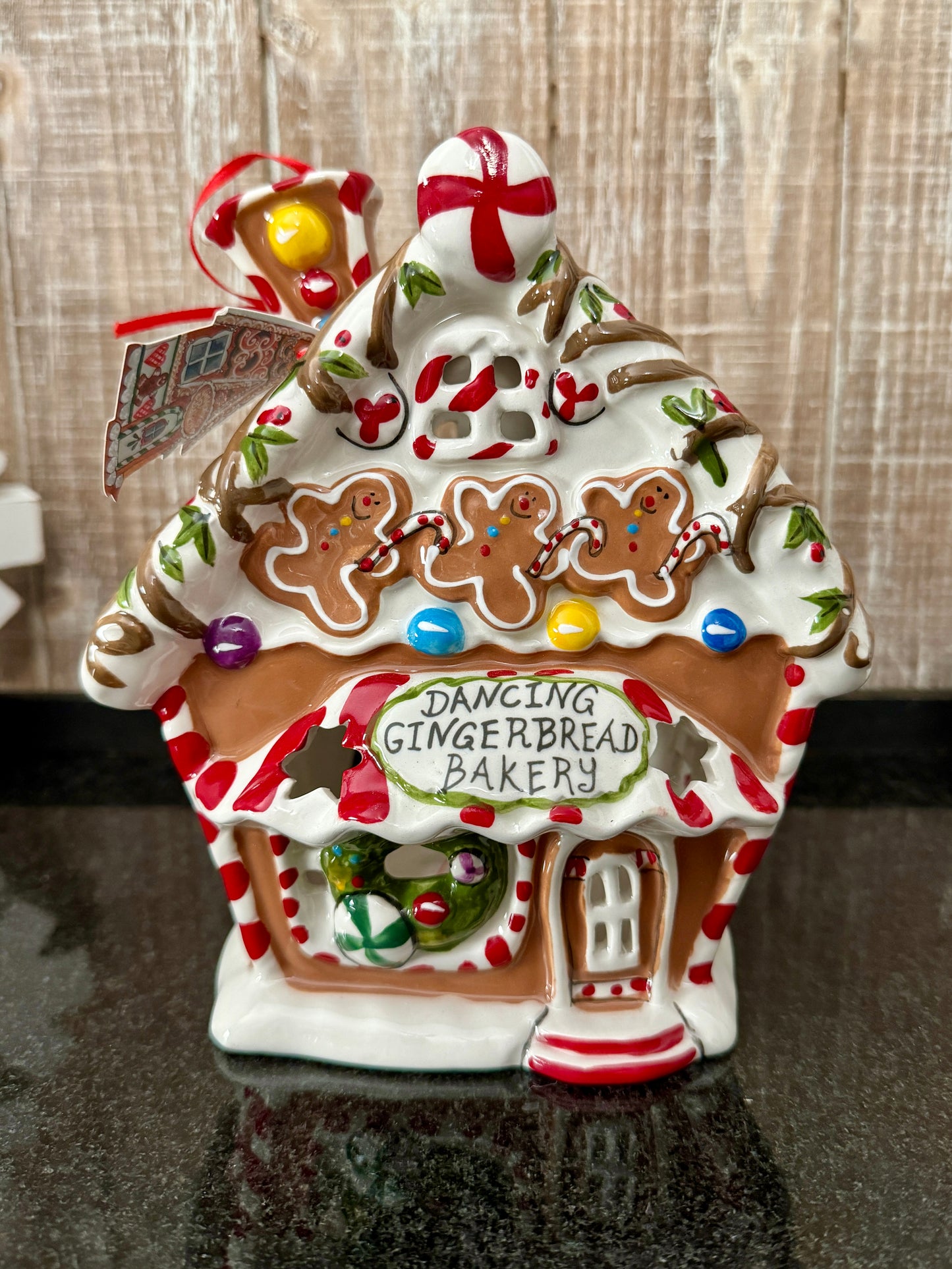Blue Sky Gingerbread House Tea Light Candle Holder