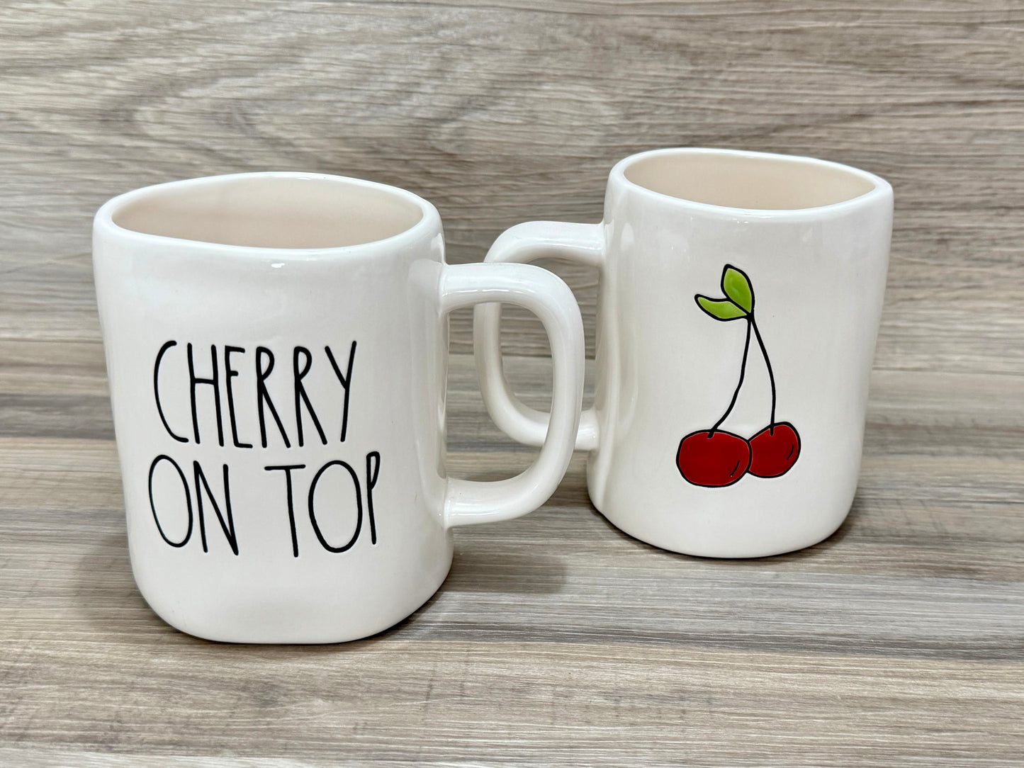 Rae Dunn Cherry On Top Double Sided Mug