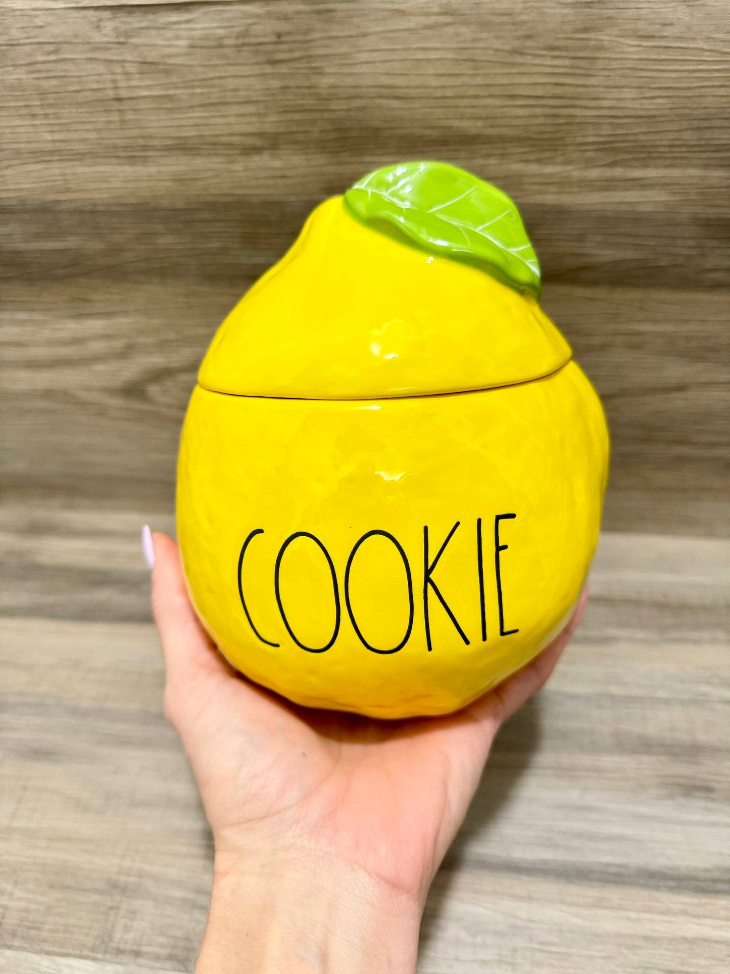 Rae Dunn Cookie Canister - Lemon