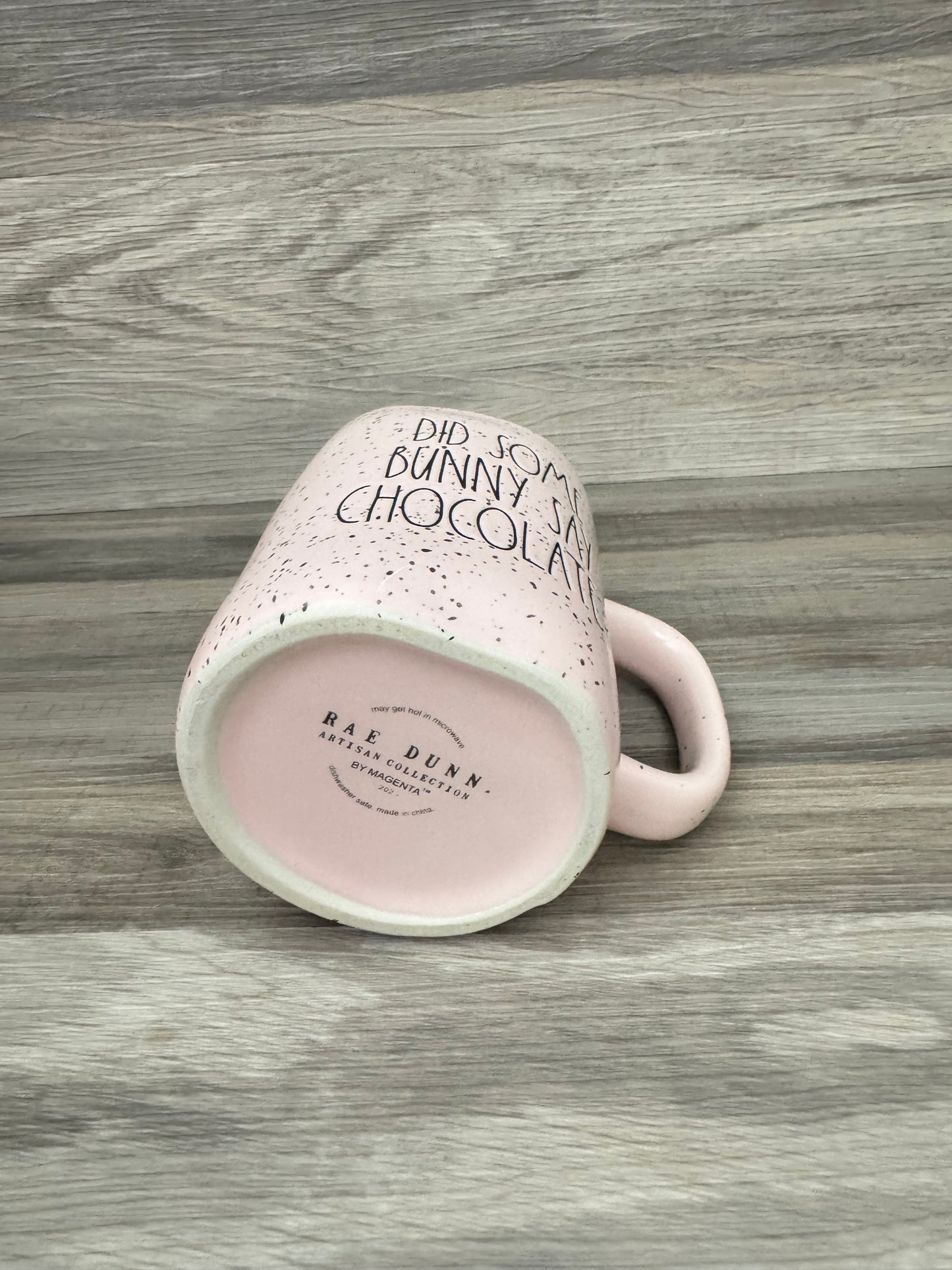 Rae Dunn Did Some Bunny Say Chocolate Speckled Mug
