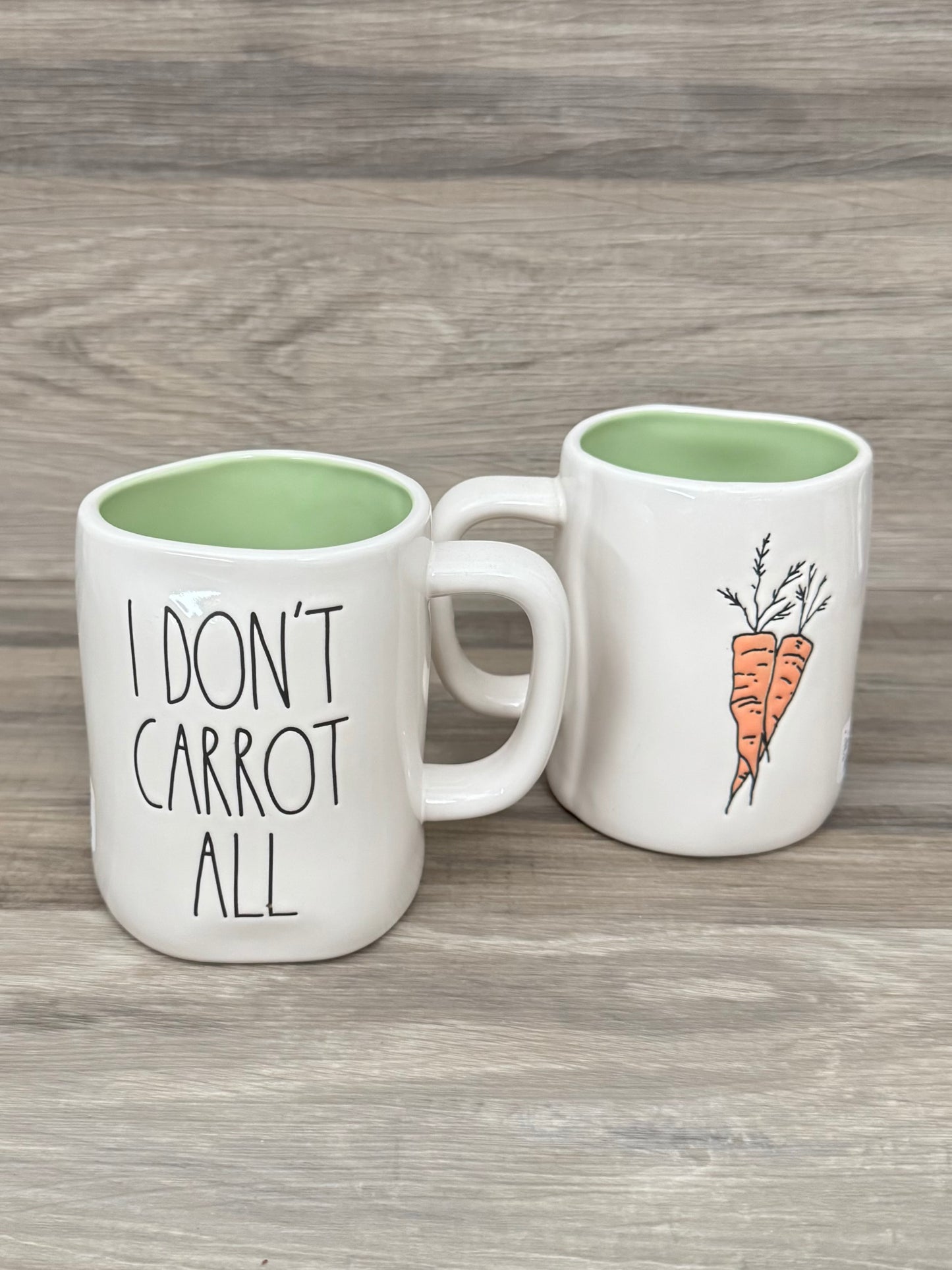 Rae Dunn I Don’t Carrot All Double Sided Mug Mug
