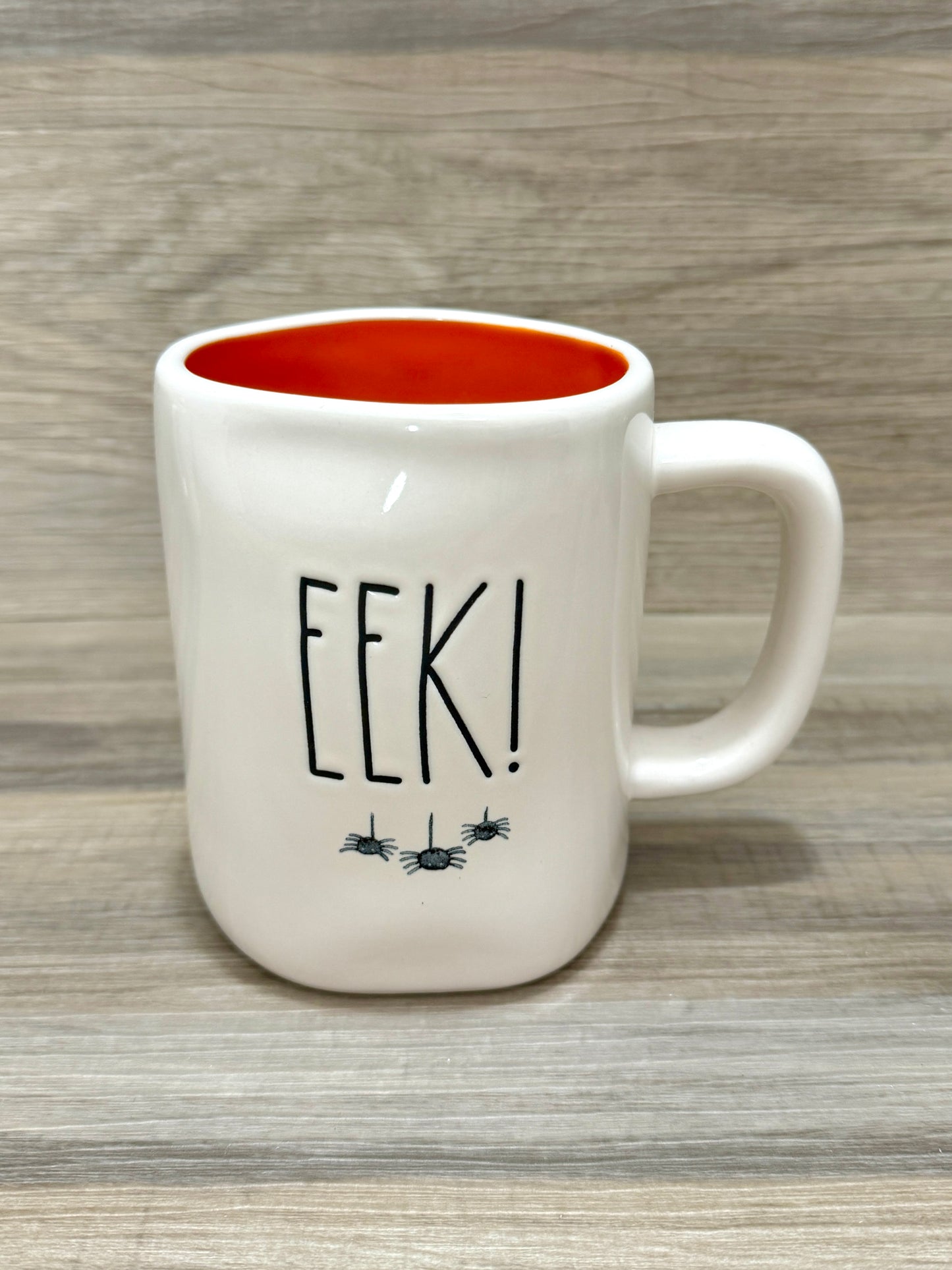 Rae Dunn Eek! Watercolor Spiders Mug