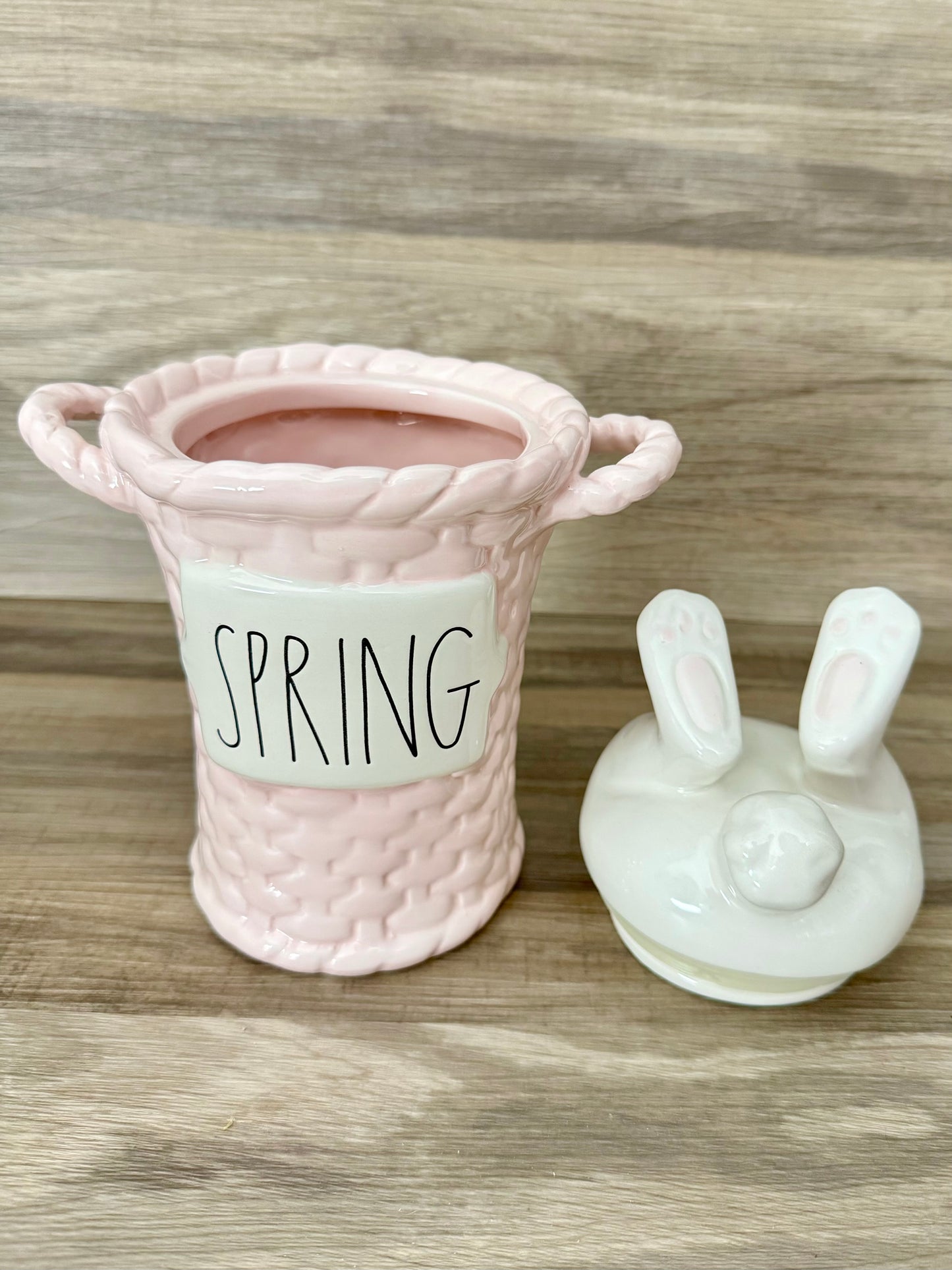 Rae Dunn Spring Bunny Figural Canister