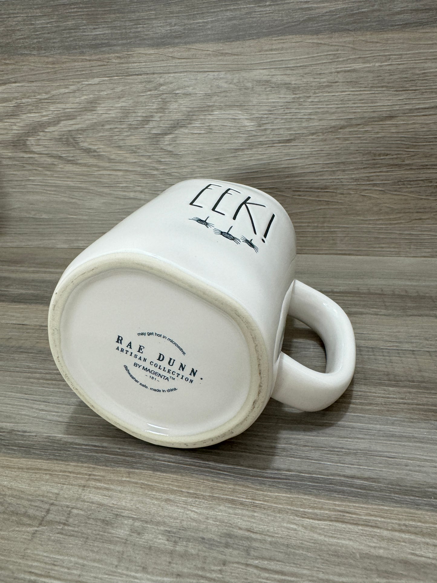 Rae Dunn Eek! Watercolor Spiders Mug