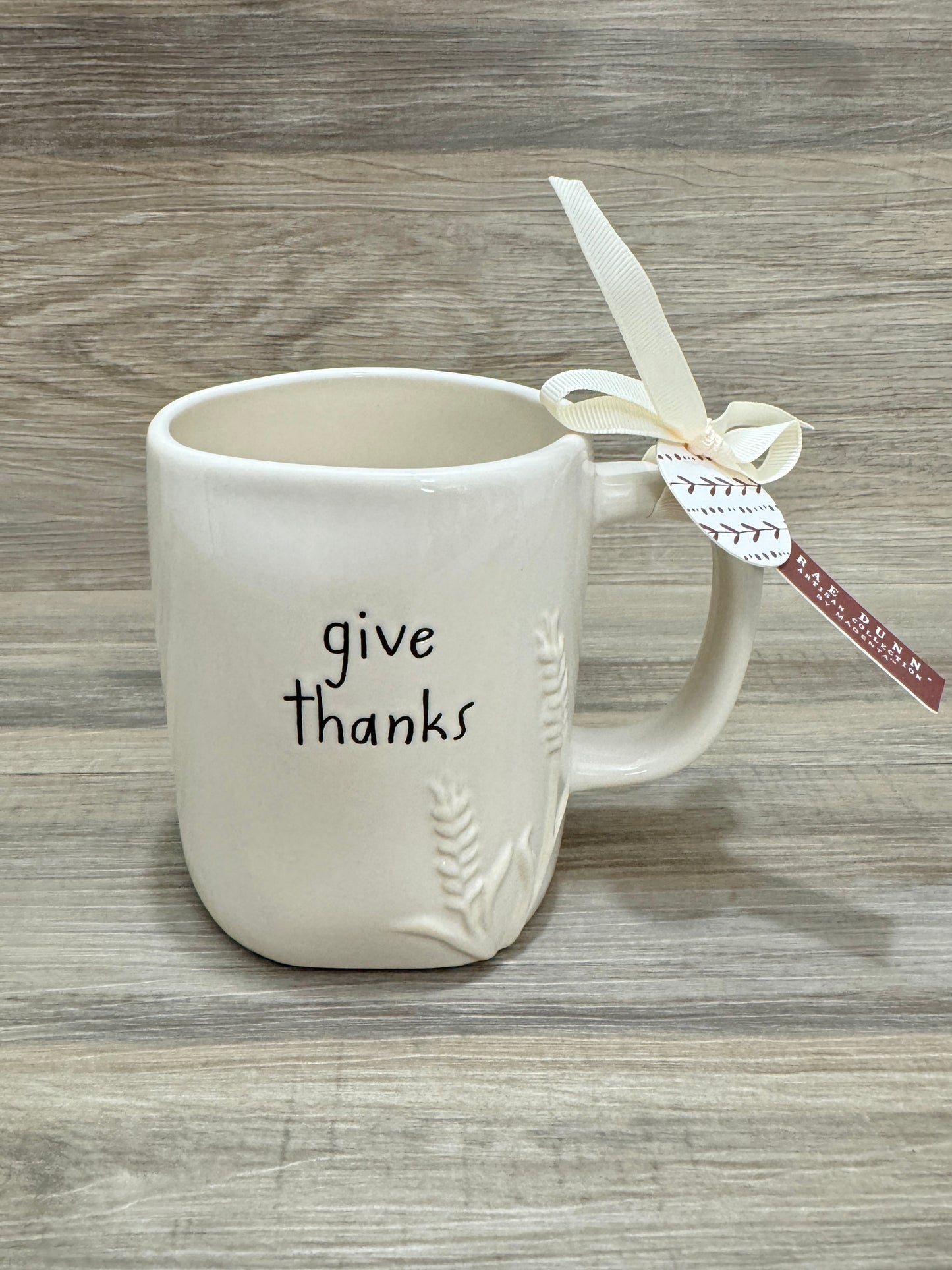 Rae Dunn Give Thanks Wheat Thanksgiving Mug