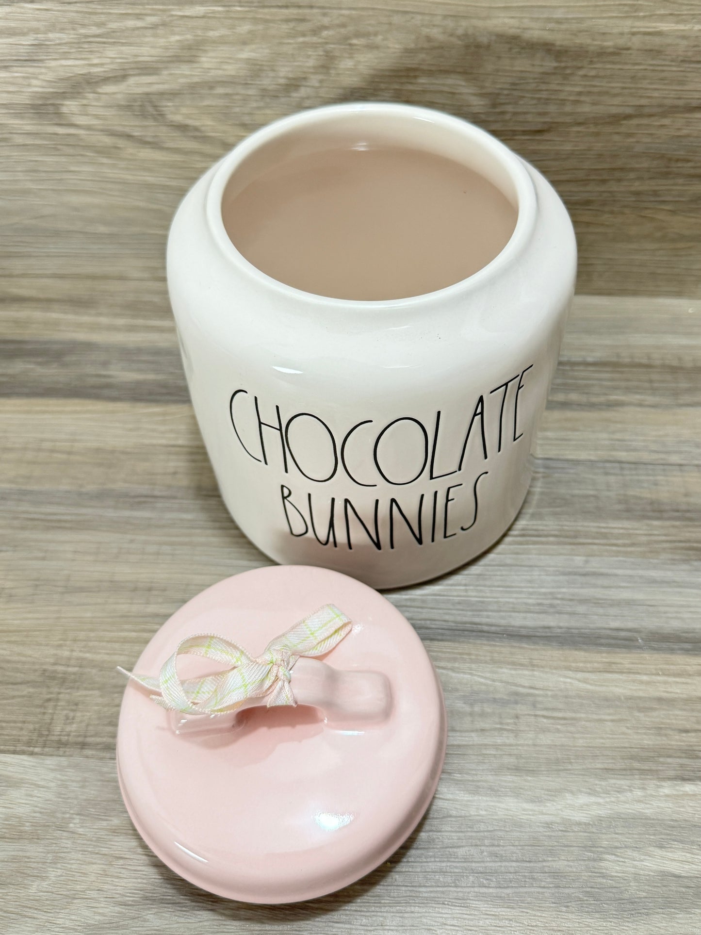 Rae Dunn Chocolate Bunnies Chubby Canister