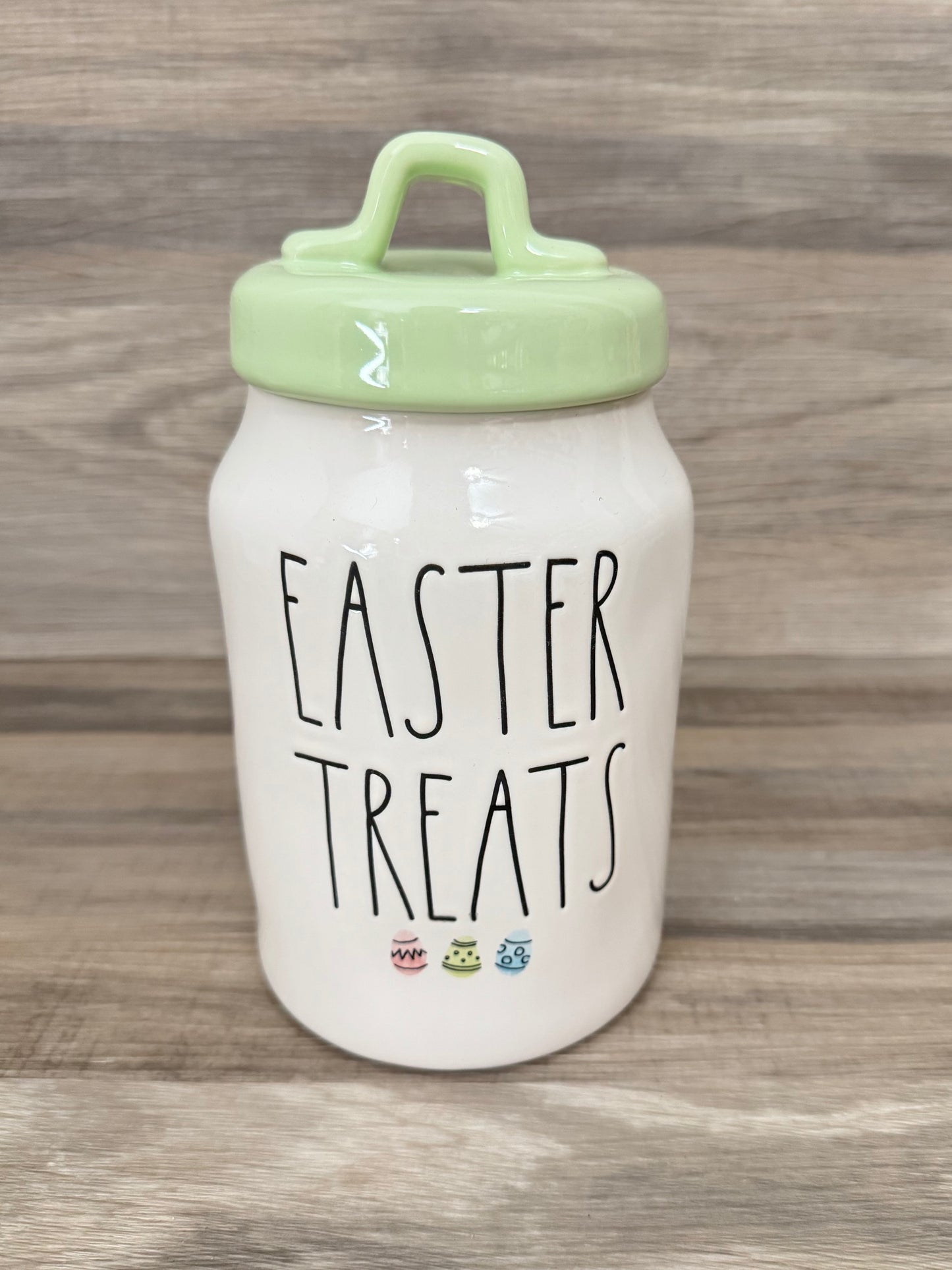 Rae Dunn Easter Treats Aquarela Eggs Canister
