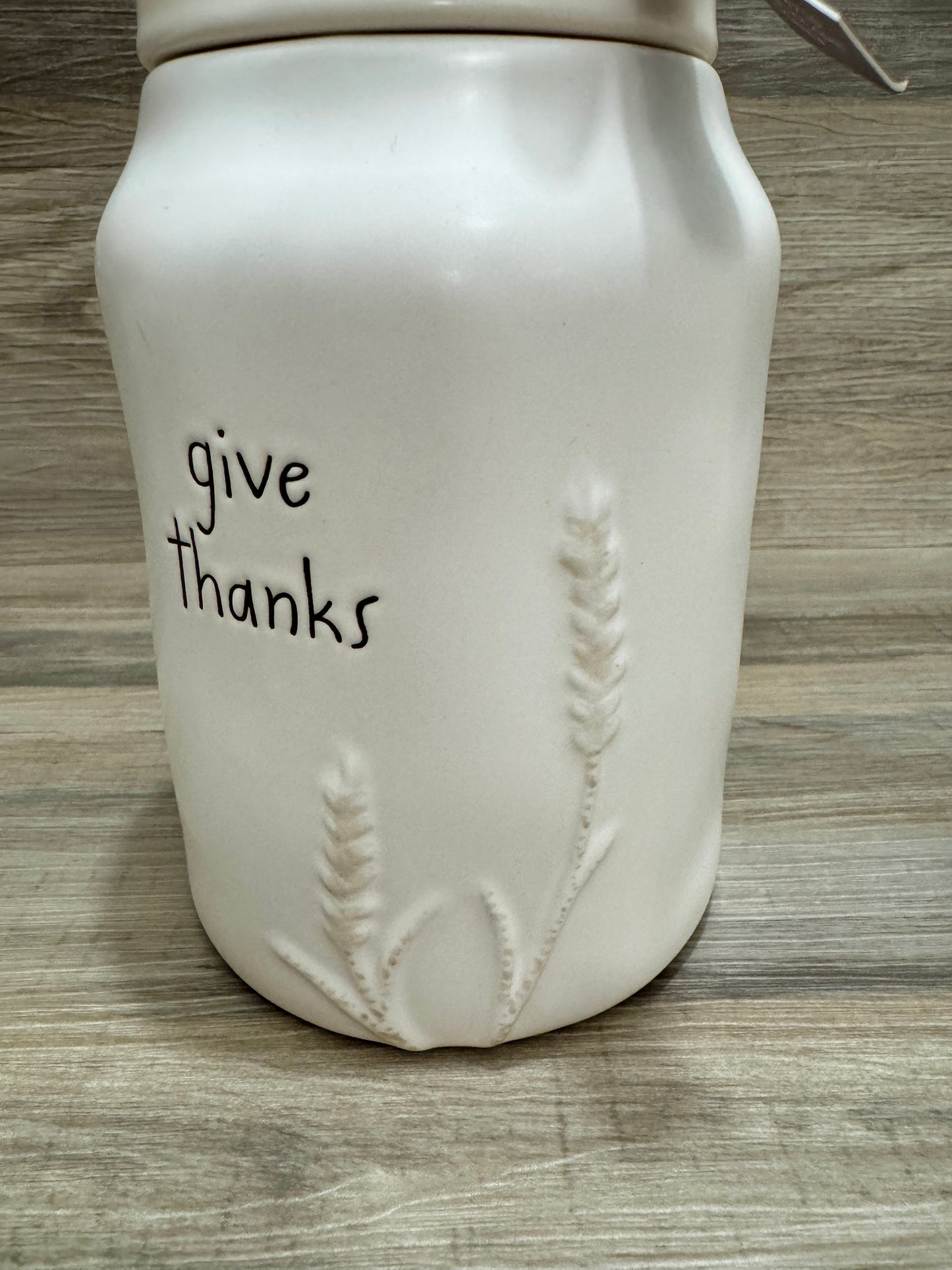 Rae Dunn Give Thanks Wheat Thanksgiving Canister