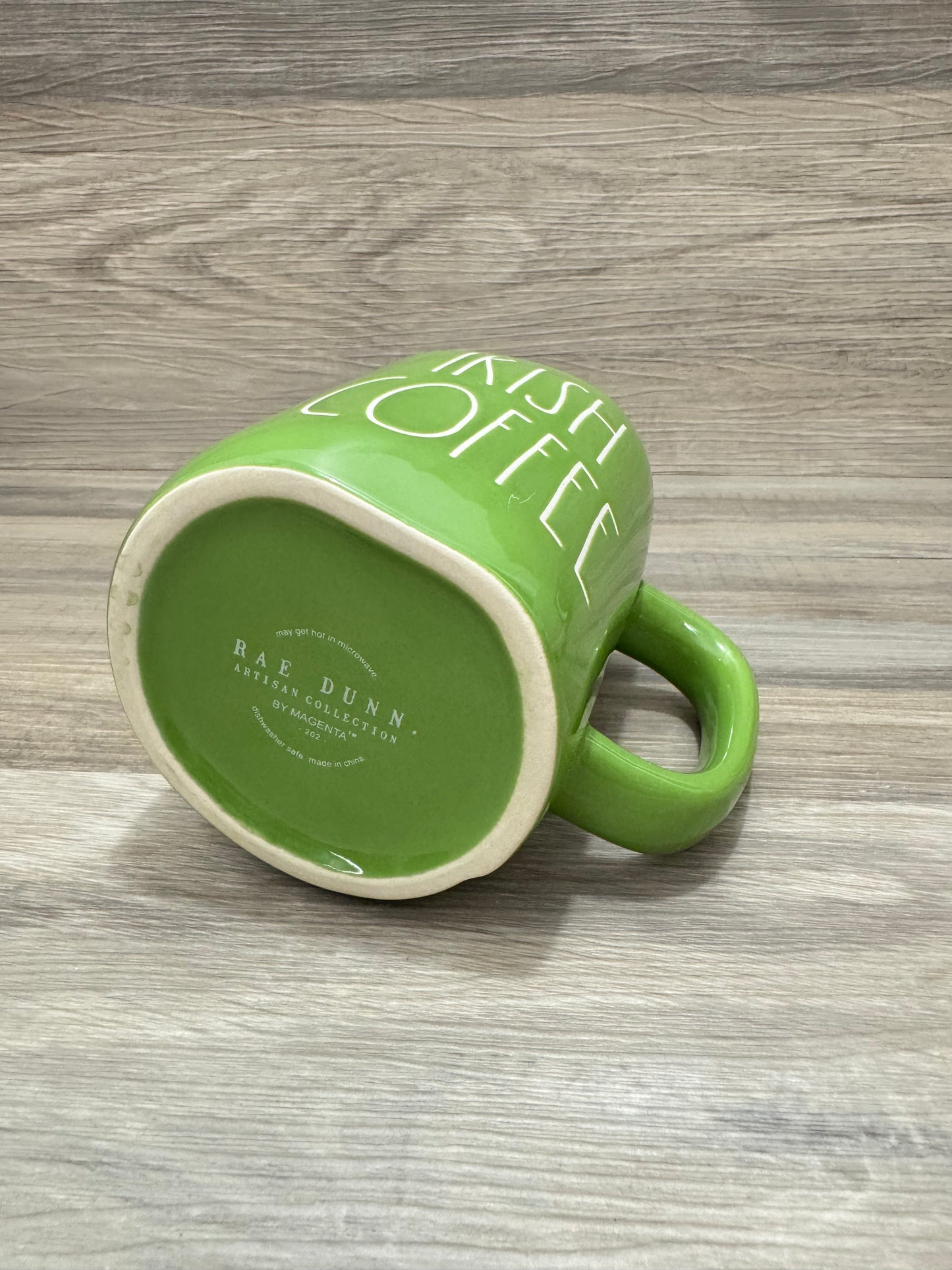 Rae Dunn Irish Coffee Green Mug