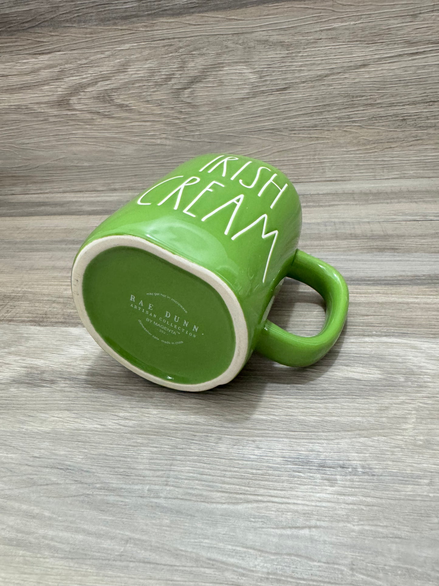 Rae Dunn Irish Cream Green Mug