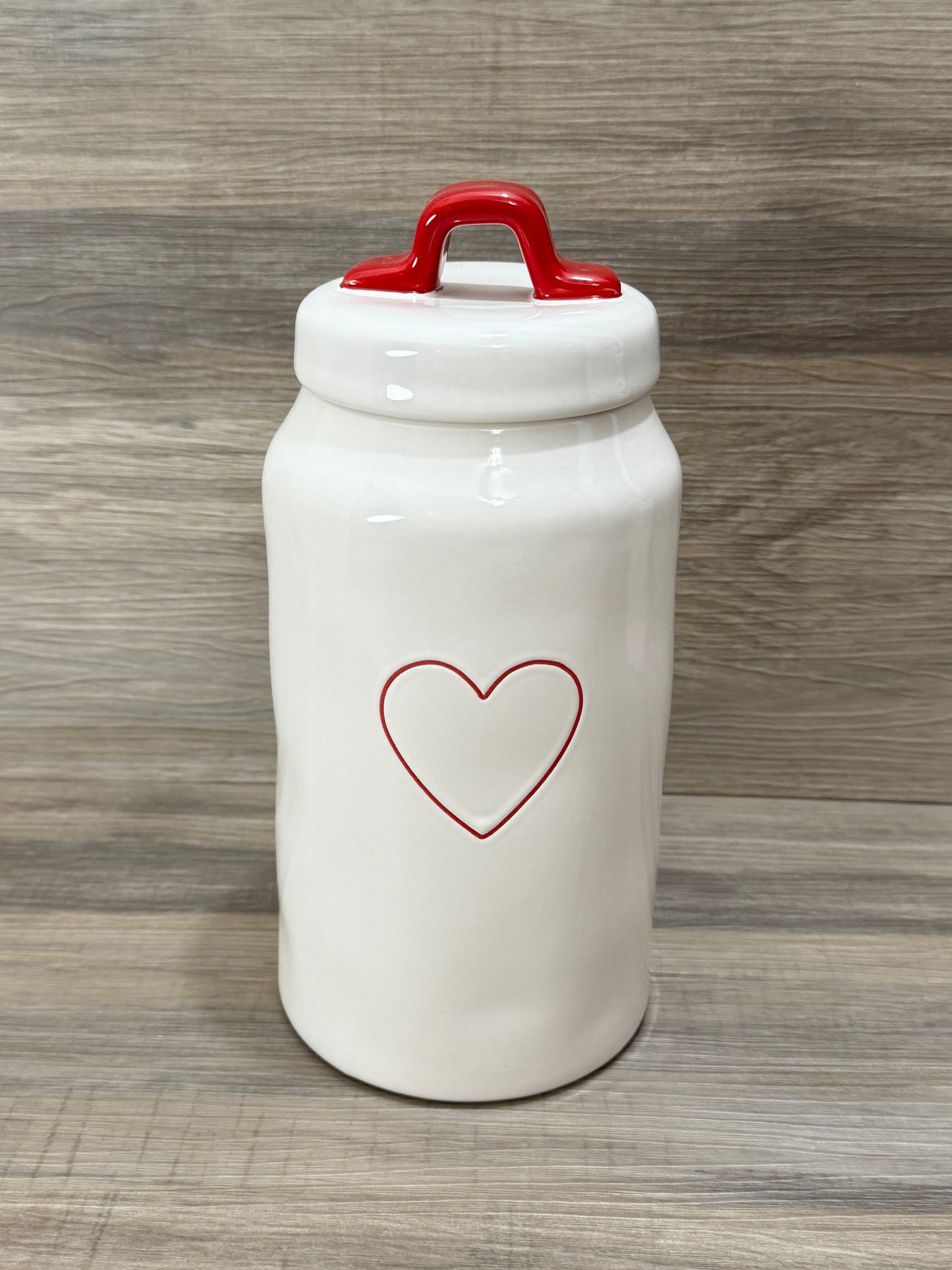 Rae Dunn Heart Tall Canister