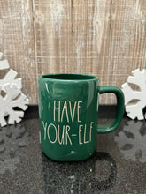 Load image into Gallery viewer, Rae Dunn Have Your-Elf a Merry Little Christmas Green Double Sided Mug
