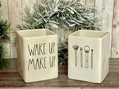 Rae Dunn Wake Up Make Up Set