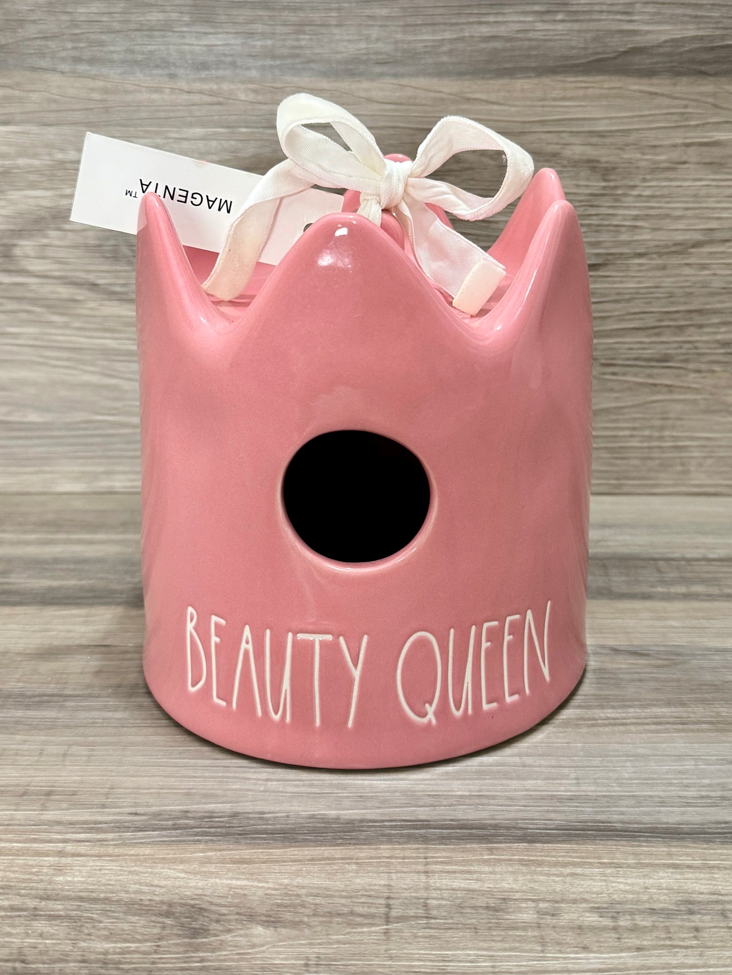 Rae Dunn Beauty Queen Crown Birdhouse