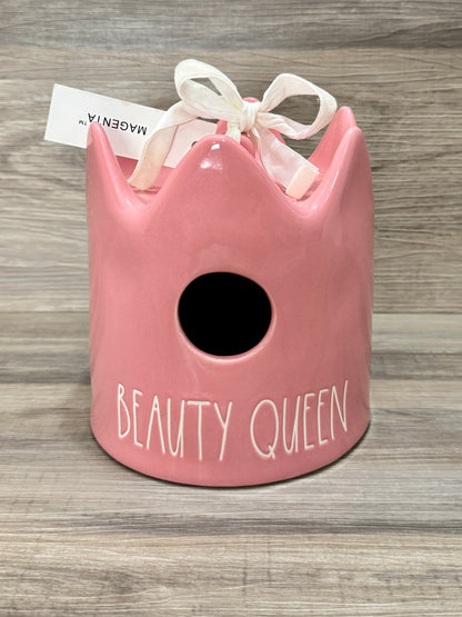 Rae Dunn Beauty Queen Crown Birdhouse