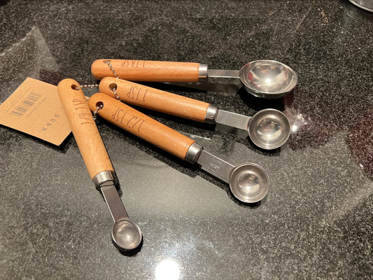 Rae Dunn Measuring Spoons Wood Handles