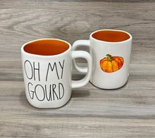 Load image into Gallery viewer, Rae Dunn Oh My Gourd Double Sided Mug
