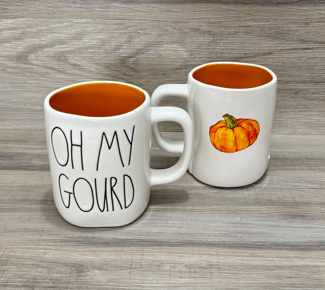 Rae Dunn Oh My Gourd Double Sided Mug