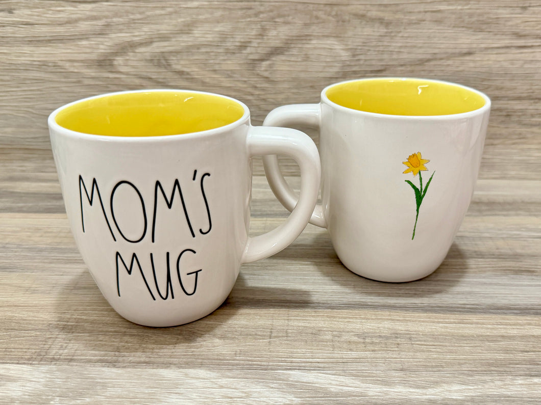 Rae Dunn Mom’s Mug Double Sided Flower Oval Mug