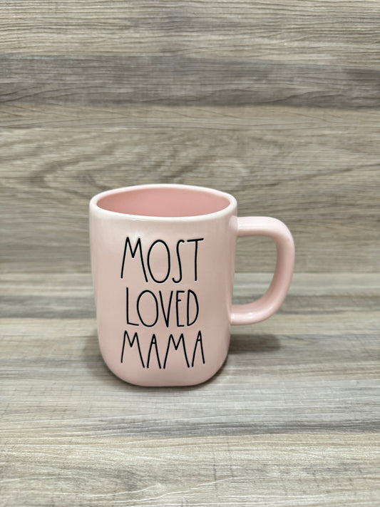 Rae Dunn Most Loved Mama Pink Mug