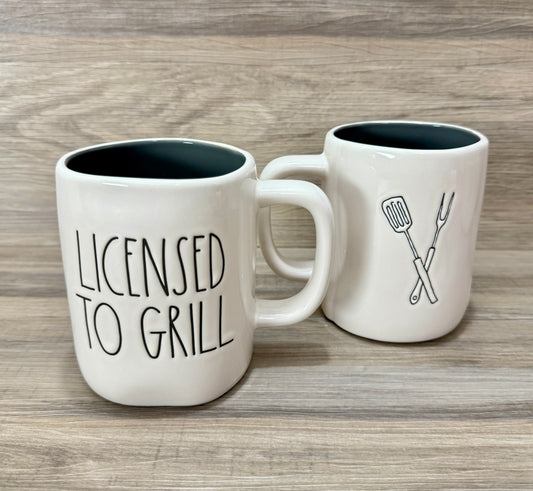 Rae Dunn Licensed To Grill Double Sides Mug