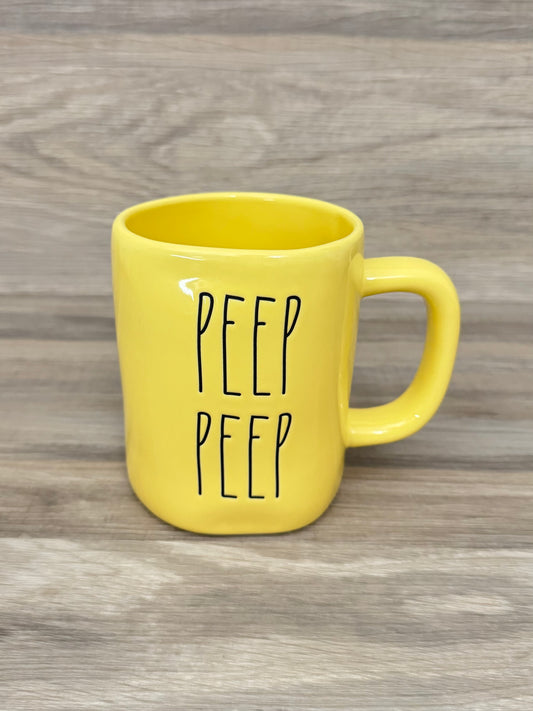 Rae Dunn Peep Peep Yellow Mug