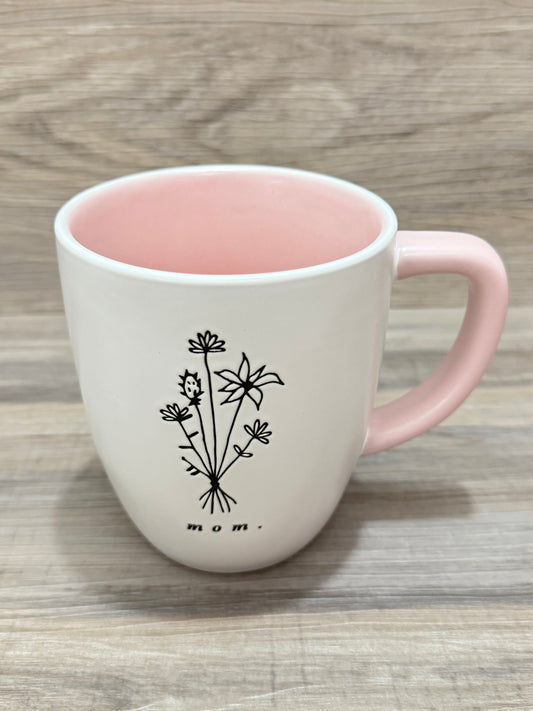 Rae Dunn Mom Flowers Oval Mug