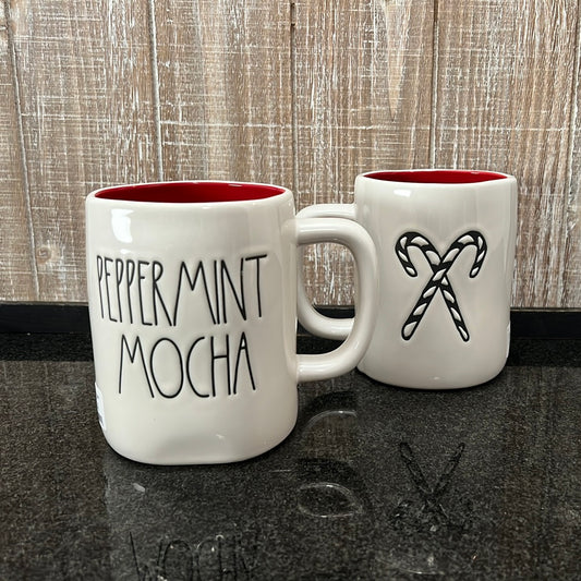 Rae Dunn Peppermint Mocha Double Sided Mug