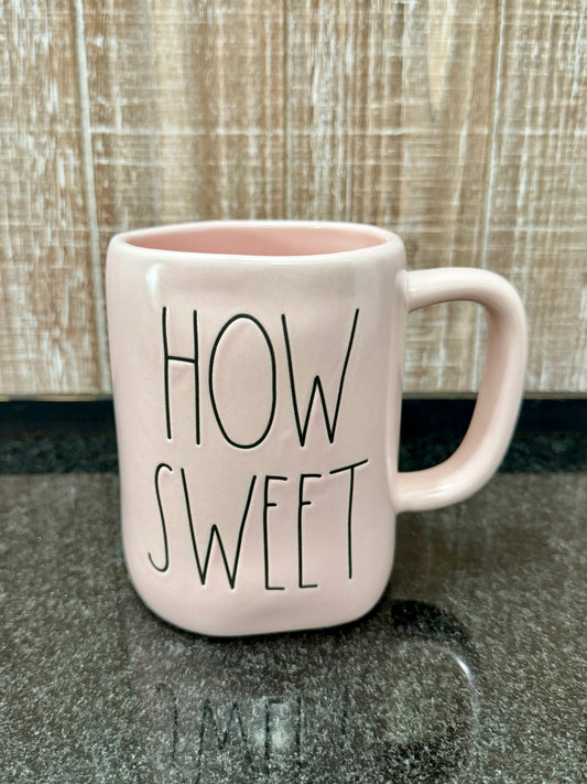 Rae Dunn How Sweet Pink Mug