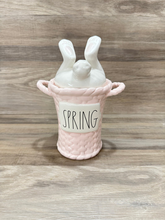 Rae Dunn Spring Bunny Figural Canister