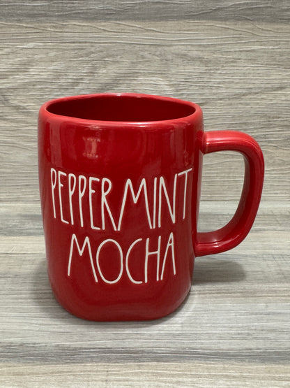 Rae Dunn Peppermint Mocha Red Mug