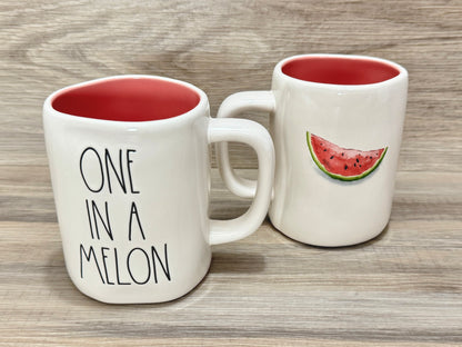 Rae Dunn One In A Melon  Double Sided Mug