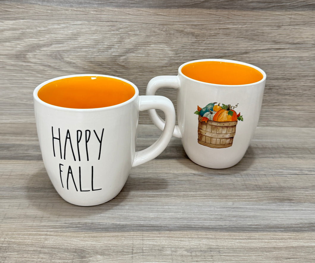 Rae Dunn Happy Fall Double Sided Oval Mug