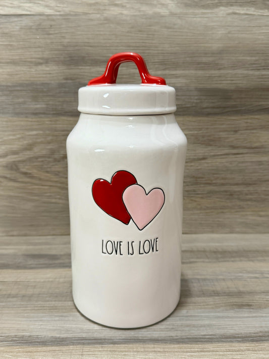 Rae Dunn Love is Love Heart Tall Canister