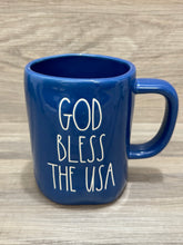 Load image into Gallery viewer, Rae Dunn God Bless The USA Blue Mug
