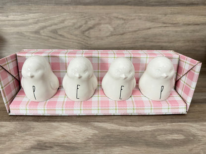 Rae Dunn Peep 4 Little Chicks Figurine