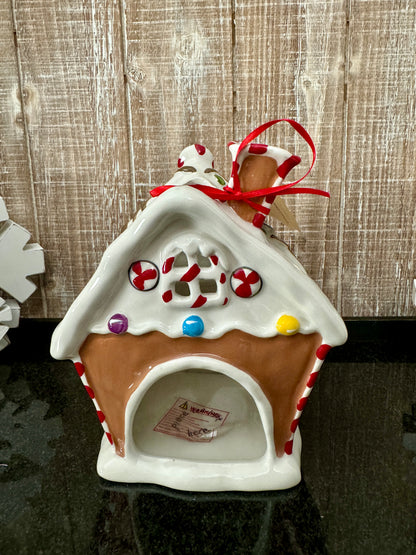 Blue Sky Gingerbread House Tea Light Candle Holder