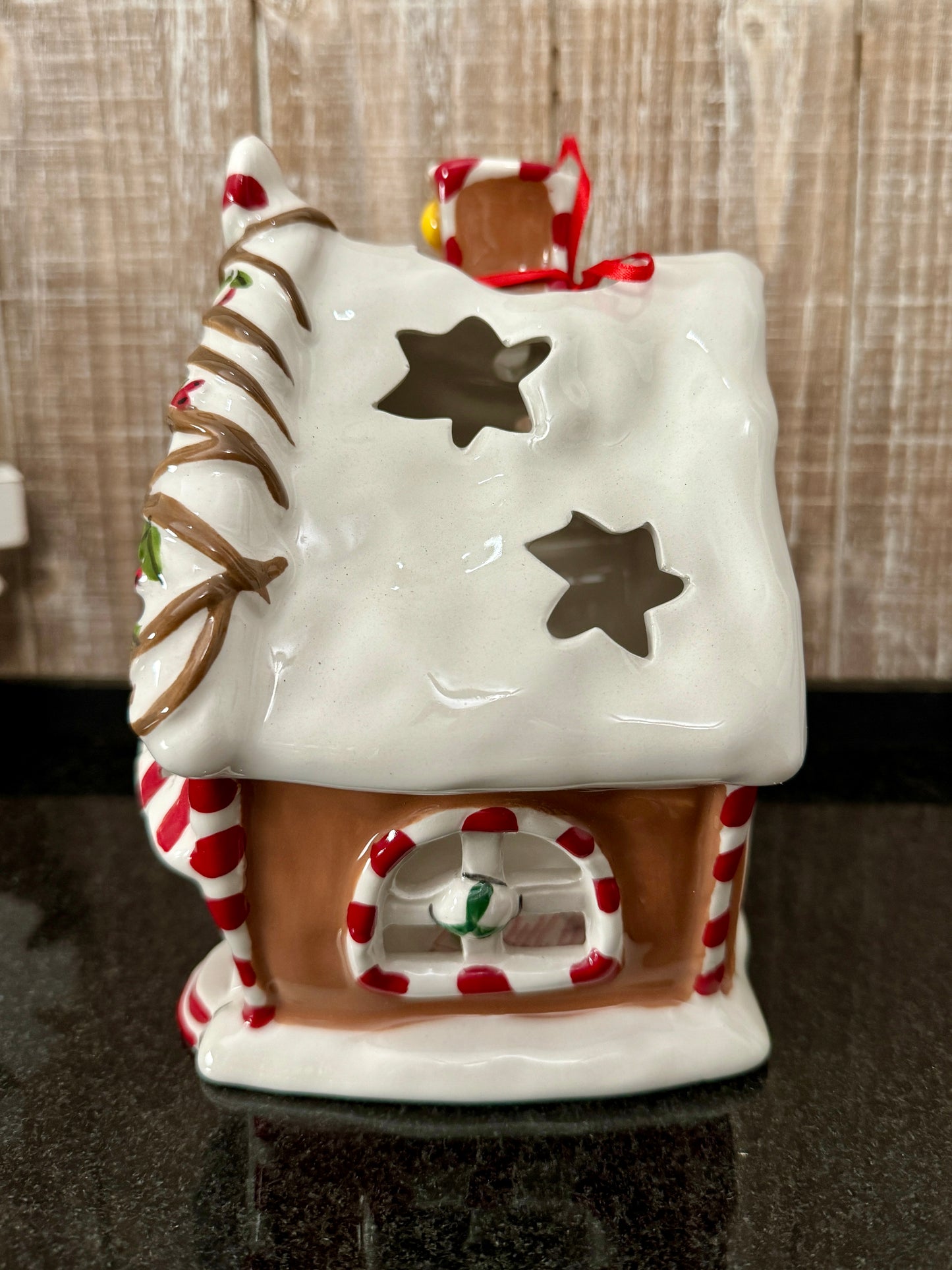 Blue Sky Gingerbread House Tea Light Candle Holder