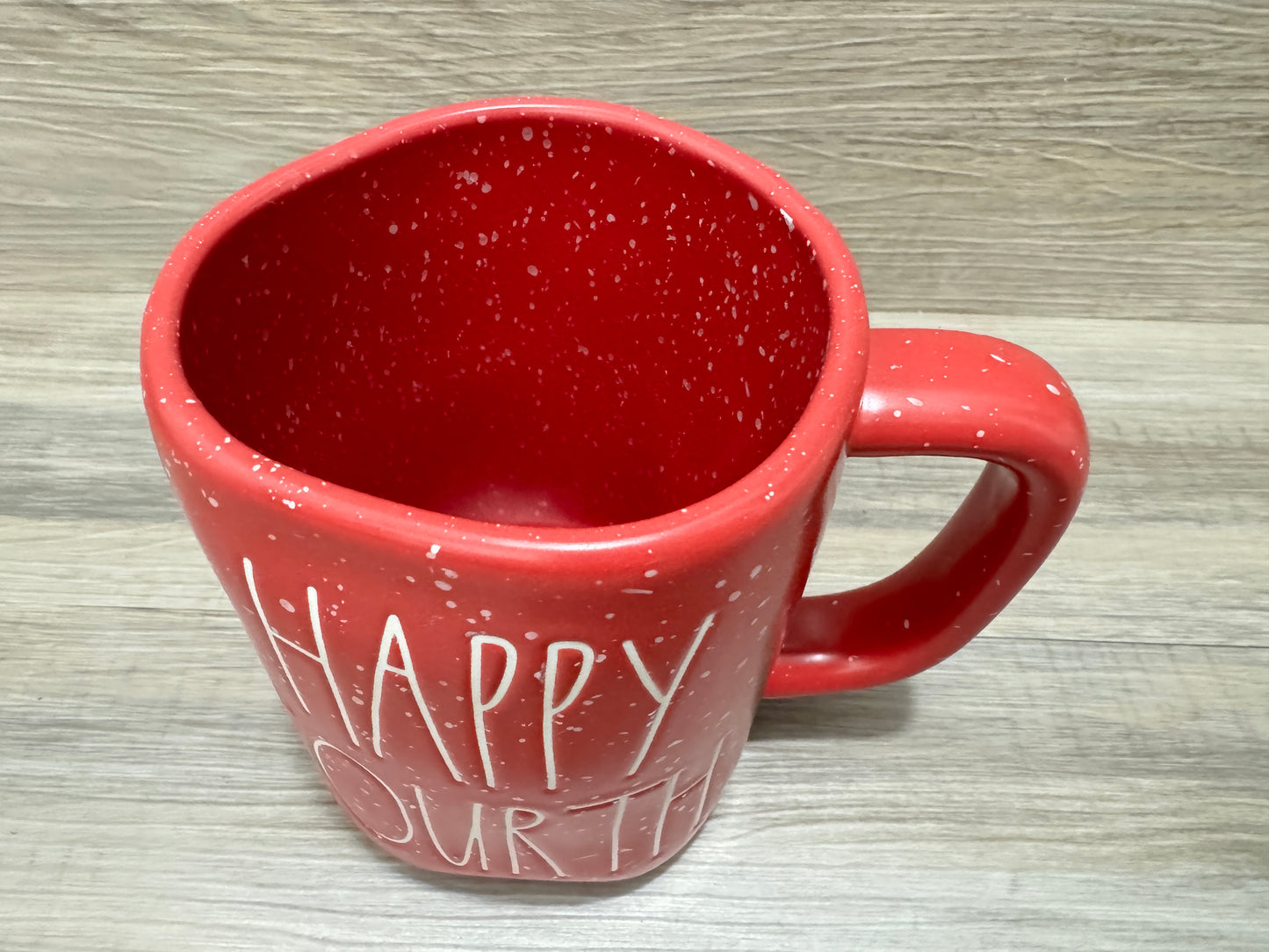 Rae Dunn Happy Fourth Speckled Mug