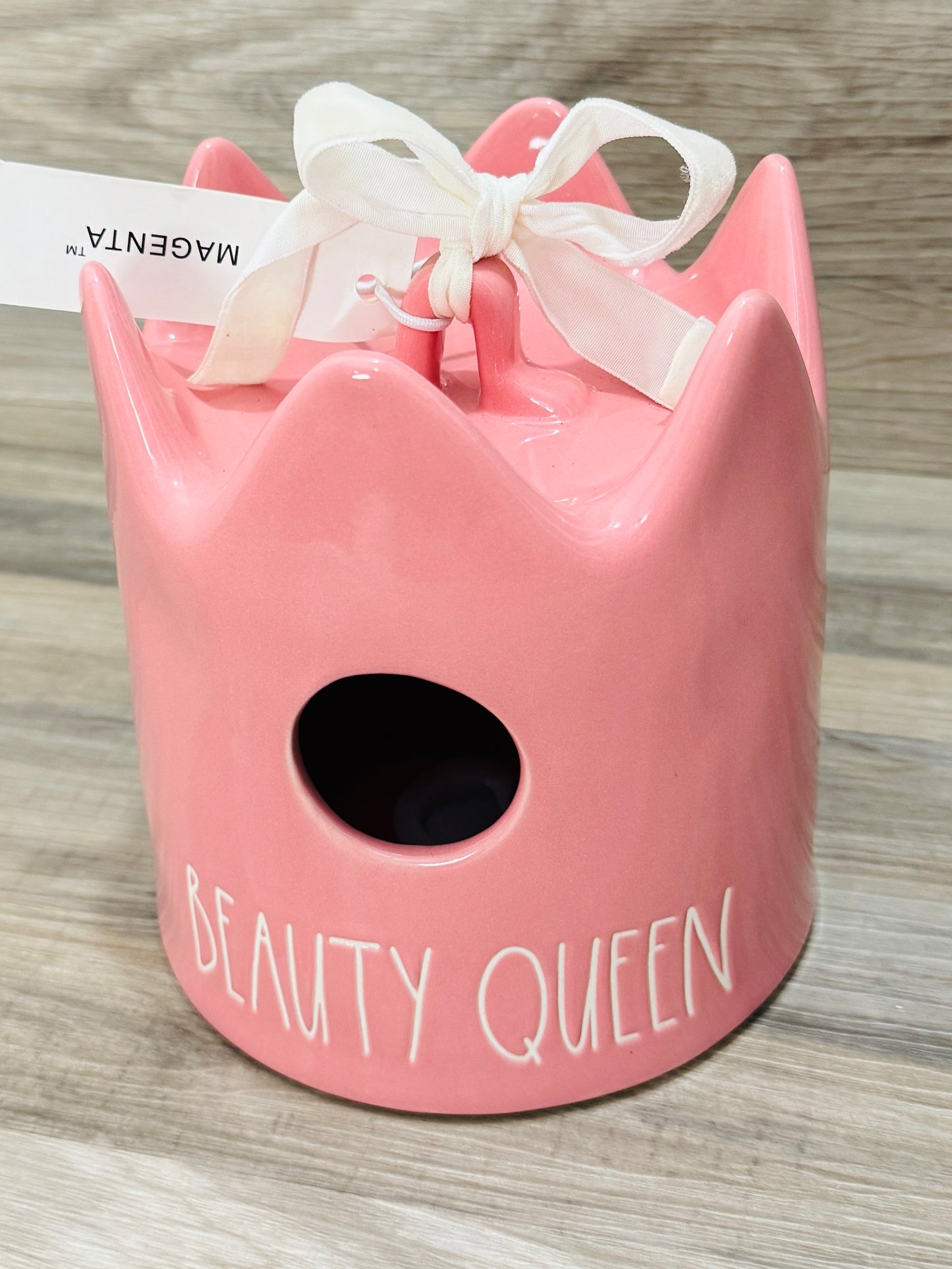 Rae Dunn Beauty Queen Crown Birdhouse