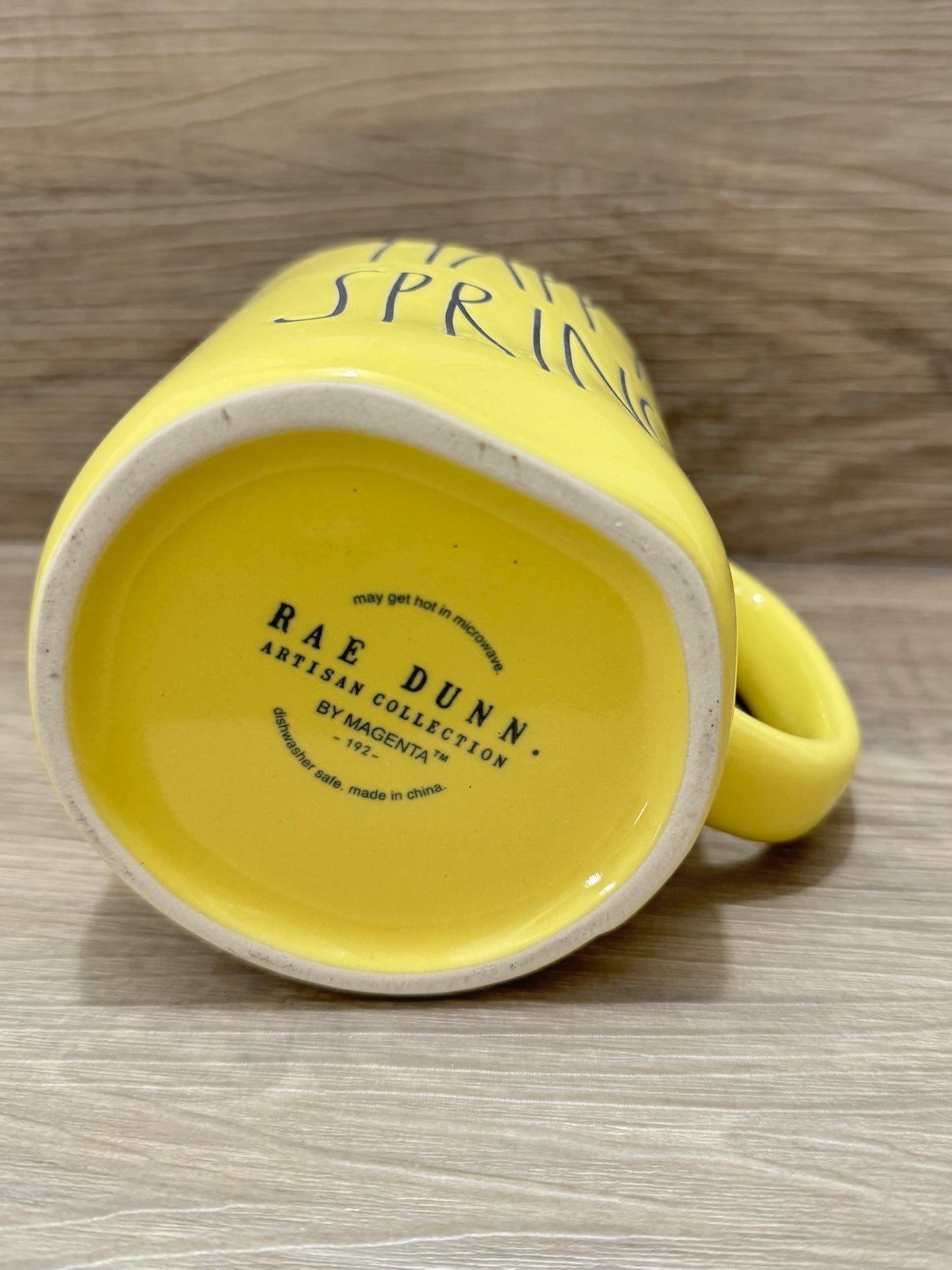 Rae Dunn Happy Spring Yellow Mug