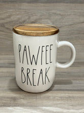 Load image into Gallery viewer, Rae Dunn Pawfee Break Watercolor Frenchie Mug With Lid/ Coaster
