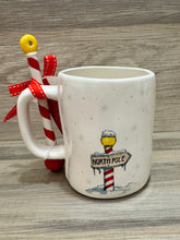 Load image into Gallery viewer, Rae Dunn Ho Ho Ho Double Sided Mug with Spoon
