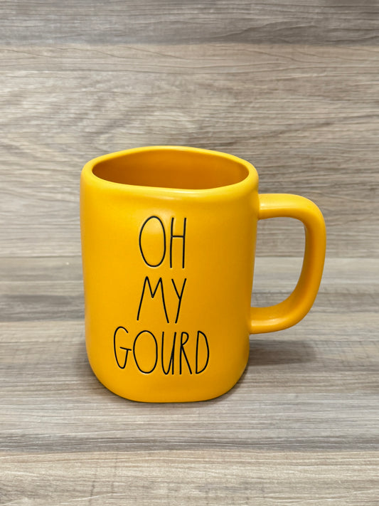 Rae Dunn Oh My Gourd Yellow Mug
