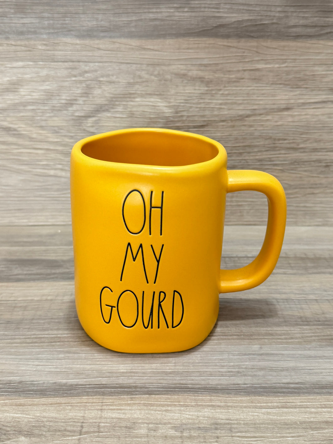 Rae Dunn Oh My Gourd Yellow Mug