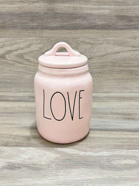 Rae Dunn Love Pink Canister