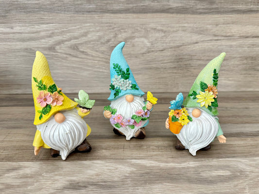 Set of 3 Little Spring Gnomes