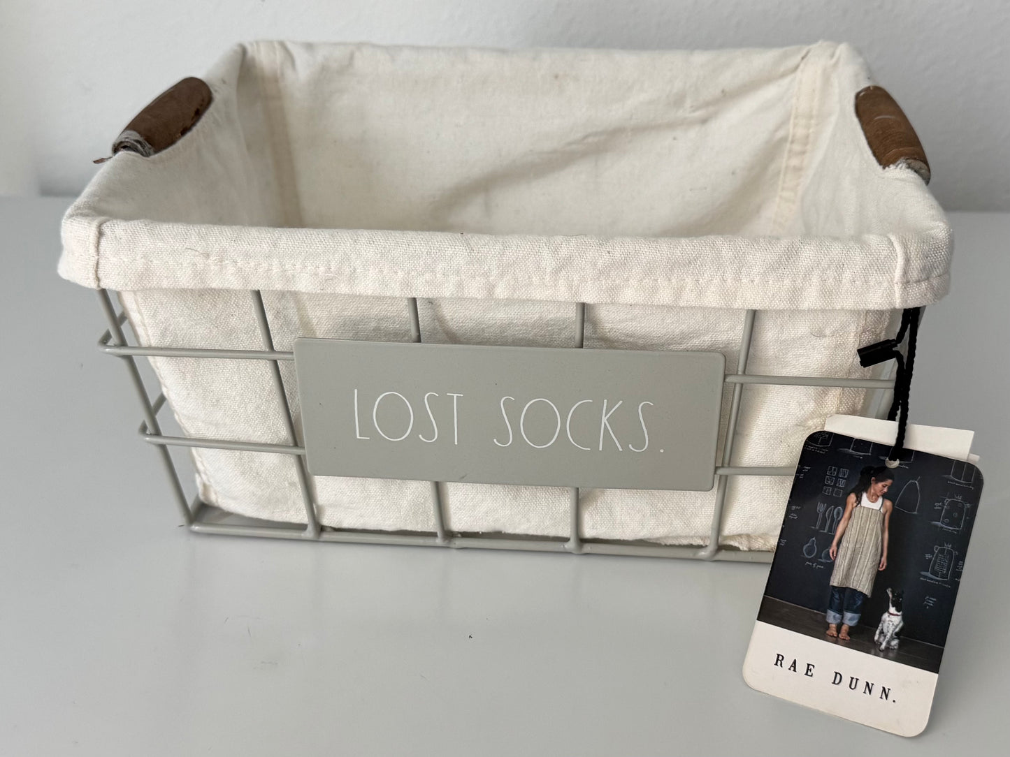 Rae Dunn Lost Socks Small Basket
