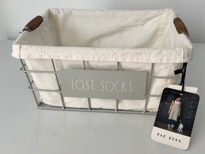Rae Dunn Lost Socks Small Basket